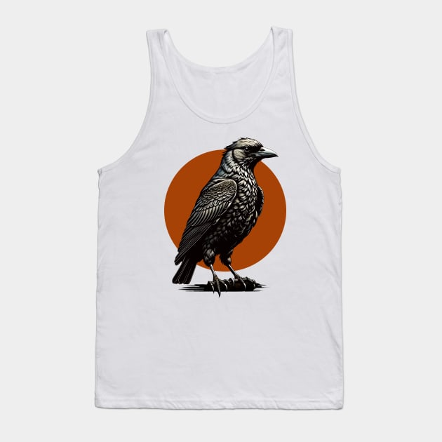 Raven Crow Illustration Tank Top by DeathAnarchy